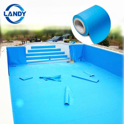 China It is durable and can reflect shine in water. 1.5mm Reinforced Pool PVC Liner Ocean Blue With Anti-UV For Inground Pools for sale