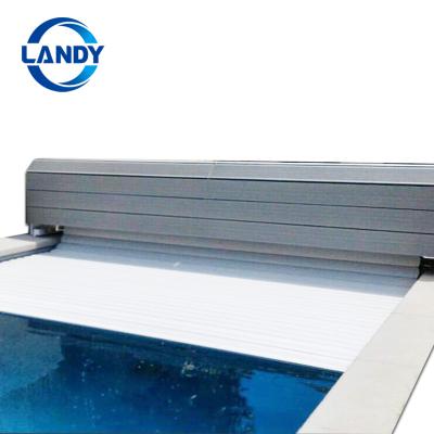 China All Kind 2021 Automatic Swimming Pool Safety Polycarbonate Swimming Pool Slats Swimming Pool Cover With 12VDC Motor for sale