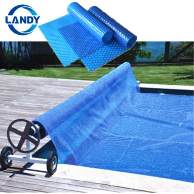 China Durable Cheap 400-600 Micron Bubble Plastic For Swimming Pools , Extruded Solar Pool Cover 12 x 20 Oval for sale