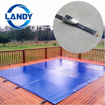 China Family Swimming Pool Winter Anti-dust PVC Safety Cover With Solid For Outdoor Swimming Pool for sale