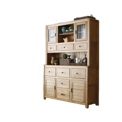 China Factory direct supply contemporary natural solid wood large sideboard living room furniture for sale