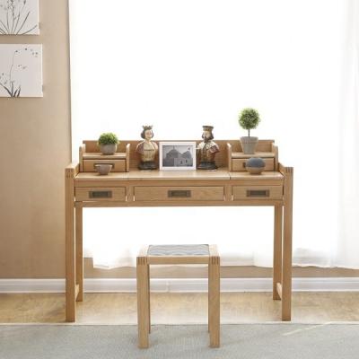 China Contemporary new style study natural solid wood desk for reading room for sale