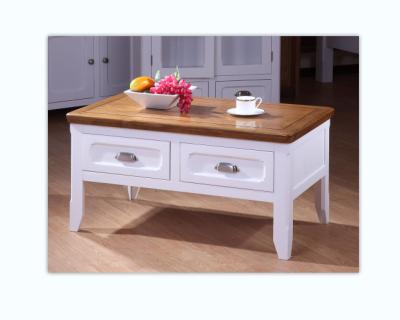 China Modern Handmade Advanced Art Factory Supplied Solid Wood White Coffee Table for sale