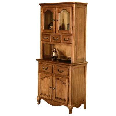 China European Factory Direct Supply Antique Style Buffet Cabinet Solid Wood Small Dining Room Furniture for sale