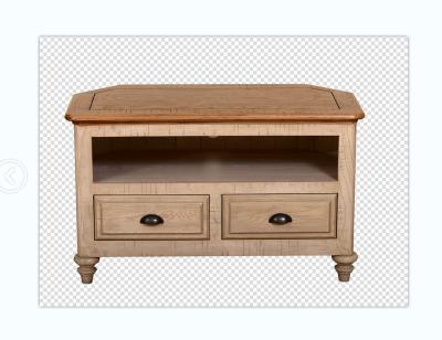 China Rustic Antique Solid Oak Corner TV Stand for sale