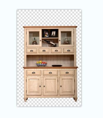 China Factory Direct Supply European Style Large Sideboard Solid Wood Rustic Kitchen Furniture for sale