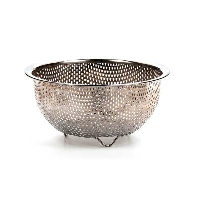 China 18/8 Stainless Steel Berry Bowl Colander Fruit Colander Perforated DS0595 for sale