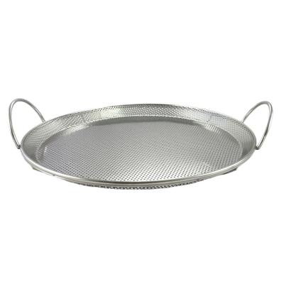 China Perforated 18/8 stainless steel BBQ pizza pan baking tray DS0769 for sale