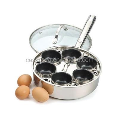 China Induction 6 Egg Poacher Pan 304 Stainless Steel DS0151A for sale