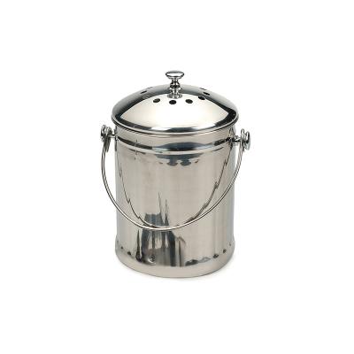 China 18/8 stainless steel kitchen compost bucket, compost bin, with 2 charcoal filter DS0002 for sale