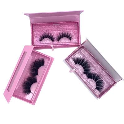 China Natural Soft Fluffy Lashes OEM Service Private Label Packaging Box 3D Faux Mink Eyelashes for sale