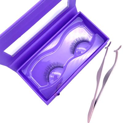 China High quality natural soft eyelash packaging design 3d 13mm faux mink eyelashes with custom logo for sale