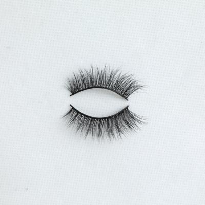 China Custom 3d mink 15mm natural soft faux mink hair thick fluffy lashes 2021 lashes with logo and box for sale