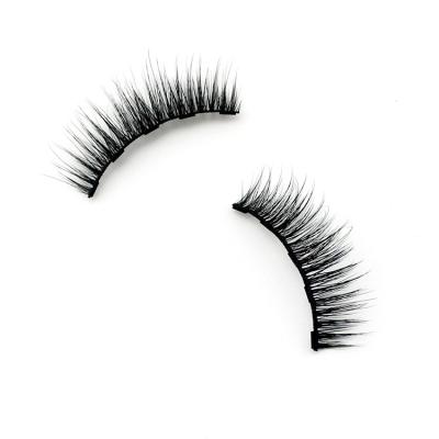 China Seller 3d 20mm faux mink eyelashes natural soft magnetic vegan hair double magnetic eyelashes for sale