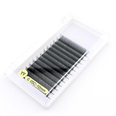 China New Arrival Soft And Comfortable Wholesale Private Label Mink Fiber YY Shaped Individual Eyelash Curling Extension for sale