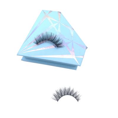 China Natural soft eyelash custom eyelash supplies 16mm 3d synthetic hair eyelashes private label eyelash packaging for sale