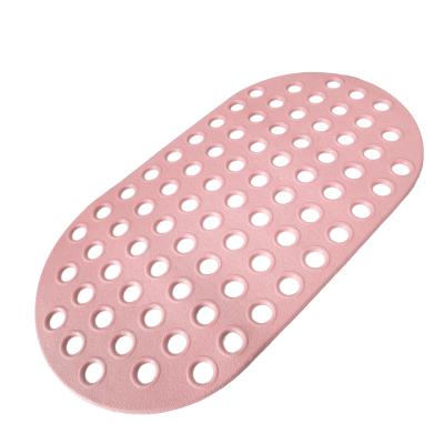 China Washable Bathroom Mat With Suction Cups PVC Pink Mat Anti Slip Bath Mat For Tub for sale