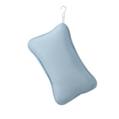 China SUSTAINABLE SPA Mesh Breathable Bath Pillow With Attachment Comfortable And Soft Bathtub Pillow With 2 Suction Cups for sale