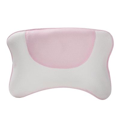 China Polyester Bathtub Tub Sustainable Mesh Pillow Comfortable And Soft SPA Pillow With 4 Suction Cups for sale