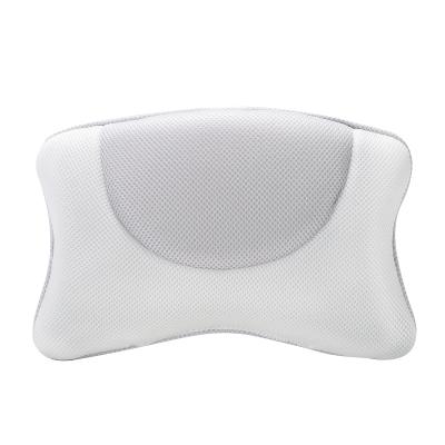 China Sustainable High Quality Bathtub Mesh SPA Bath Pillow Comfortable And Soft Pillow With 4 Suction Cups for sale