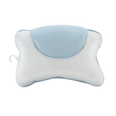 China Sustainable Bathtub Mesh SPA Polyester Comfy And Soft Pillow With 4 Suction Cups for sale