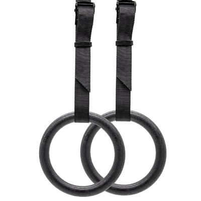 China Stable Heavy Duty Gym Exercise Cross Training Gymnastic Ring with Adjustable Straps for sale