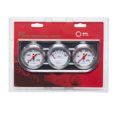 China Wholesale Factory Quality Triple Gauge Set In Car Triple Meter Gauge Kit 2 Inch for sale