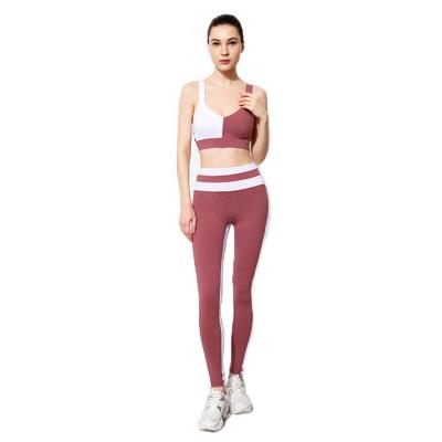 China 2020 Breathable Women Gym Workout Equipment Yoga Sets Running Fitness Clothing Leggings Cultivate Top Sports Wear for sale