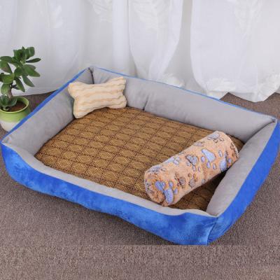 China Wholesale Customized Newest Removable Cover Dog Bed And Accessories Cute All Weather Dual Use Luxury Soft Slumber Pet Bed for sale