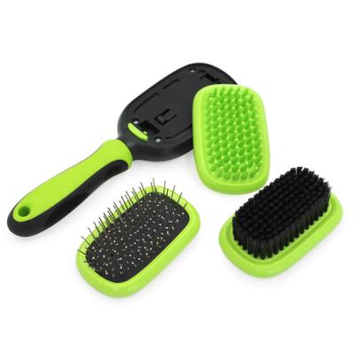 China Stocked Pet Manufacturers Products Hair Remover Massage Comb Self Cleaning Brush And Grooming Tool for sale