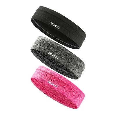 China Universal Band Sport Wrist Sweatband Nylon Elastic Breathable Sweat Absorbent Sweatbands With Custom Logo for sale