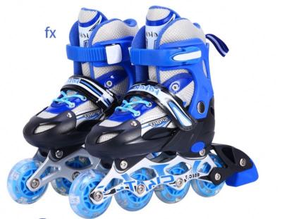 China Cheap Sports Inline Access 4 Wheel Ice Row Row Kids Outdoor Sport Quadruple Double Shoes 10 Years Sale No Blades Roller Skates for sale