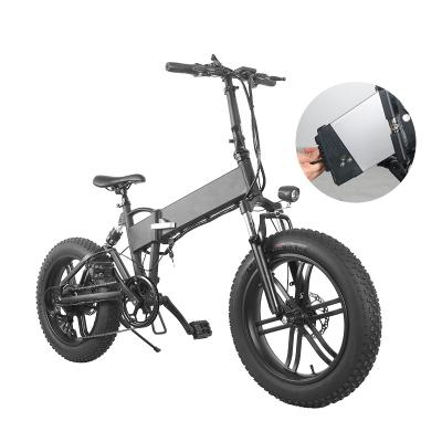 China EU USA Aluminum Alloy Store Drop Shipping 500W Fat Bike 48V 10.4ah Ebike Lithium Battery 20 Inch Bi Tire Electric Mountain Folding for sale