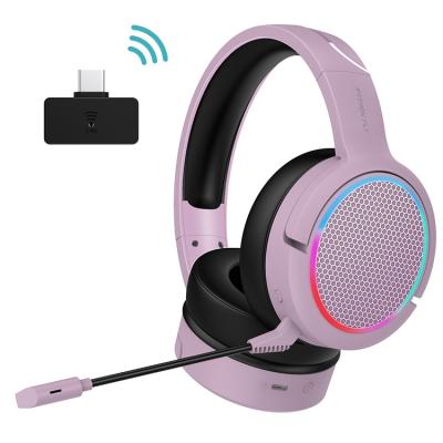 China 2.4ghz Pink Wireless Gaming Headset para PC Cord Length 2.2M Jack de audio USB en venta