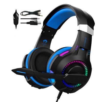 China RGB Wired Noise Cancelling PC Gaming Headset 2.2m Cord Length for Gamers for sale