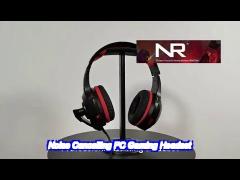 wired noise cancelling pc gaming headset with rgb led mic control button free sample