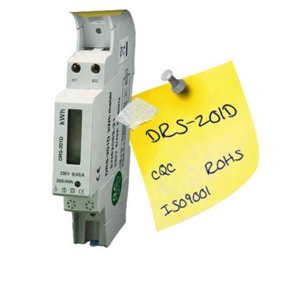 China DRS-201D Single Phase Digital Display DIN Rail Energy Meter Manufacturer DRS-201D for sale