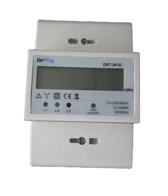 China Professional DIN Rail Power Supply Meter 230V Three Phase Four Wire Solar Power System DRT-341A/D for sale