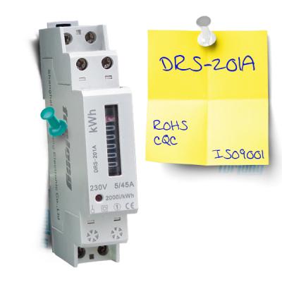 China DRS-201A Hot Selling Single Phase Intelligent Din Rail Analog Electric Power Meter for sale