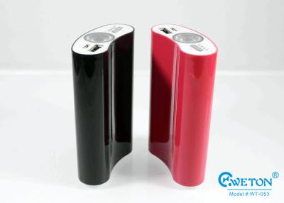 China Promotional 6600mAh Gift Power Bank , Mobile Battery Backup Charger White Red Black for sale