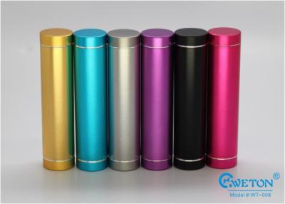 China Round Aluminum Tube Low Cost Mini Gift Power Bank 2000mAh For Cell Phone for sale