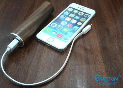 China Universal Cylinder Wood Power Bank 3000mAh , Li-ion Power Bank For Tablet PC for sale