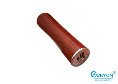 China Tube Mini Portable Wooden Power Bank 3000mAh for Iphones / Ipods for sale