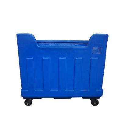 China Long Lasting Hospital 450L Durable Commercial Industrial Plastic Hotel Laundry Linen Carts With Wheels for sale