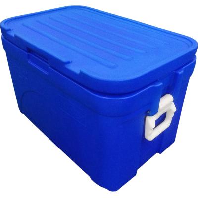 China Waterproof HDPE 50L Picnic Ice Cooler Box Durable Plastic Cooler Box Outdoor Camping Beverage Storage Cooler Box for sale