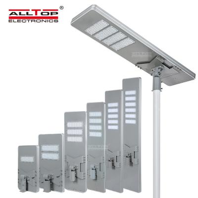 China Smd ip65 50w 100w 150w 200w 250w high quality ALLTOP ROAD outdoor lighting solar charging integrated all in one solar street light for sale