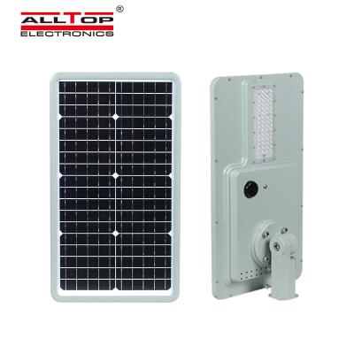 China ALLTOP ROAD high quality outdoor PIR lighting ip65 induction integrated 40w 60w 120w 180w all in one solar led street light for sale