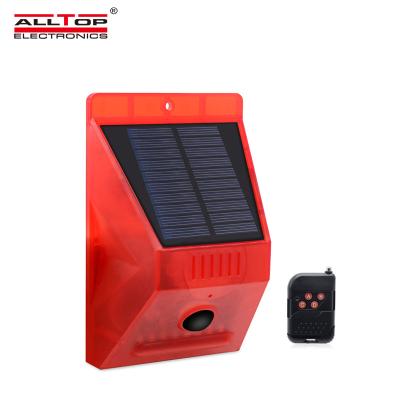 China ALLTOP IP65 ABS Solar Power Home Security Waterproof PIR Motion Sensor Solar Intruder Wireless Alarm for sale