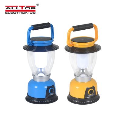 China Provide Charging Mobile Phone ALLTOP Solar Powered Rechargeable Camping Lantern Growing Lamp Led Light for sale