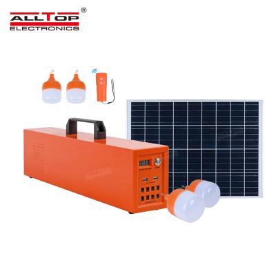 China ALLTOP 120w Outdoor Solar Powered Solar Power System High Power USB Fishing Outdoor Mobile Camping Orange Security for sale